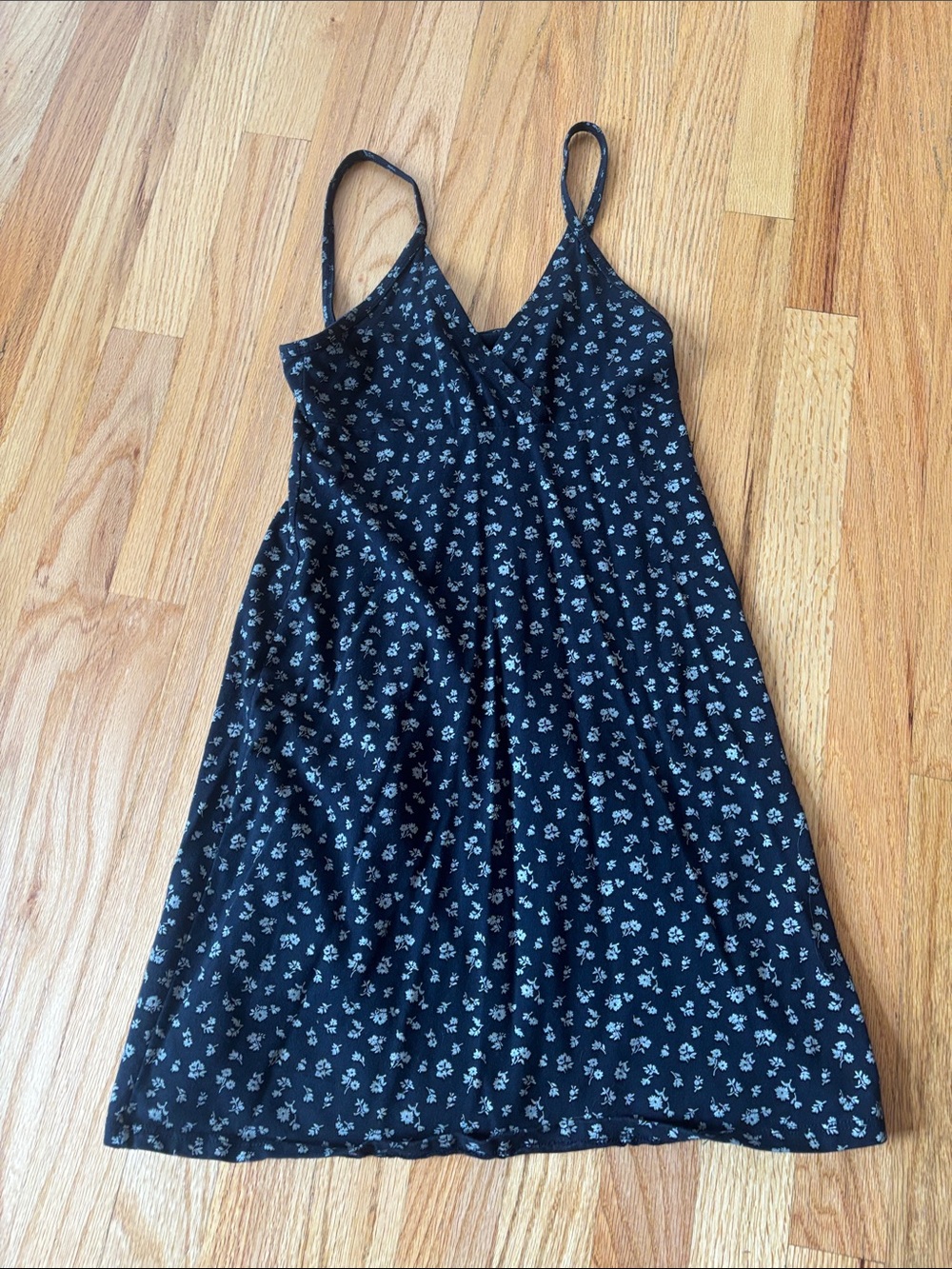 Brandy Navy Floral Slip Dress with Thin Straps